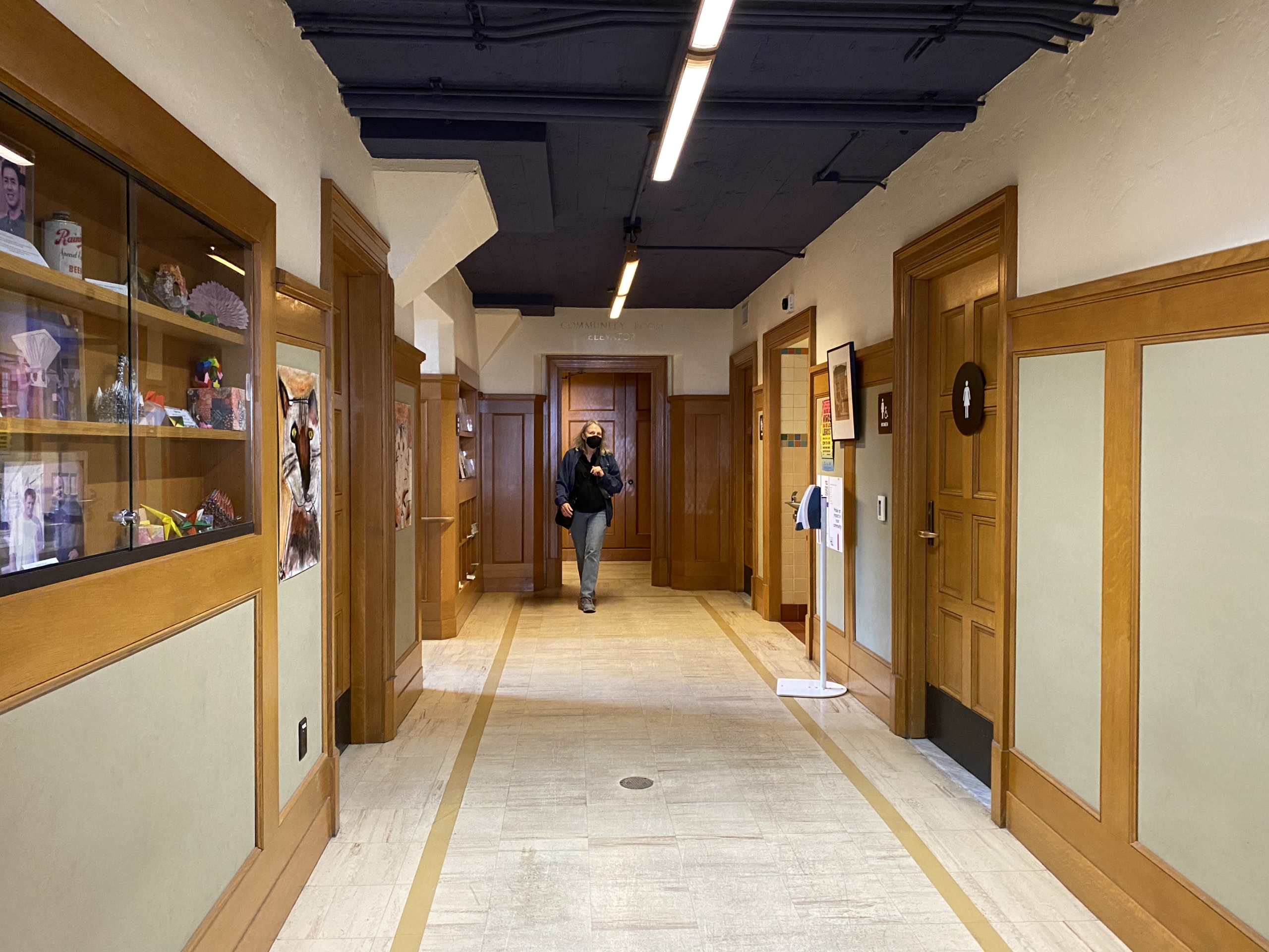 Downstairs corridor, Bernal Heights Library - San Francisco CA